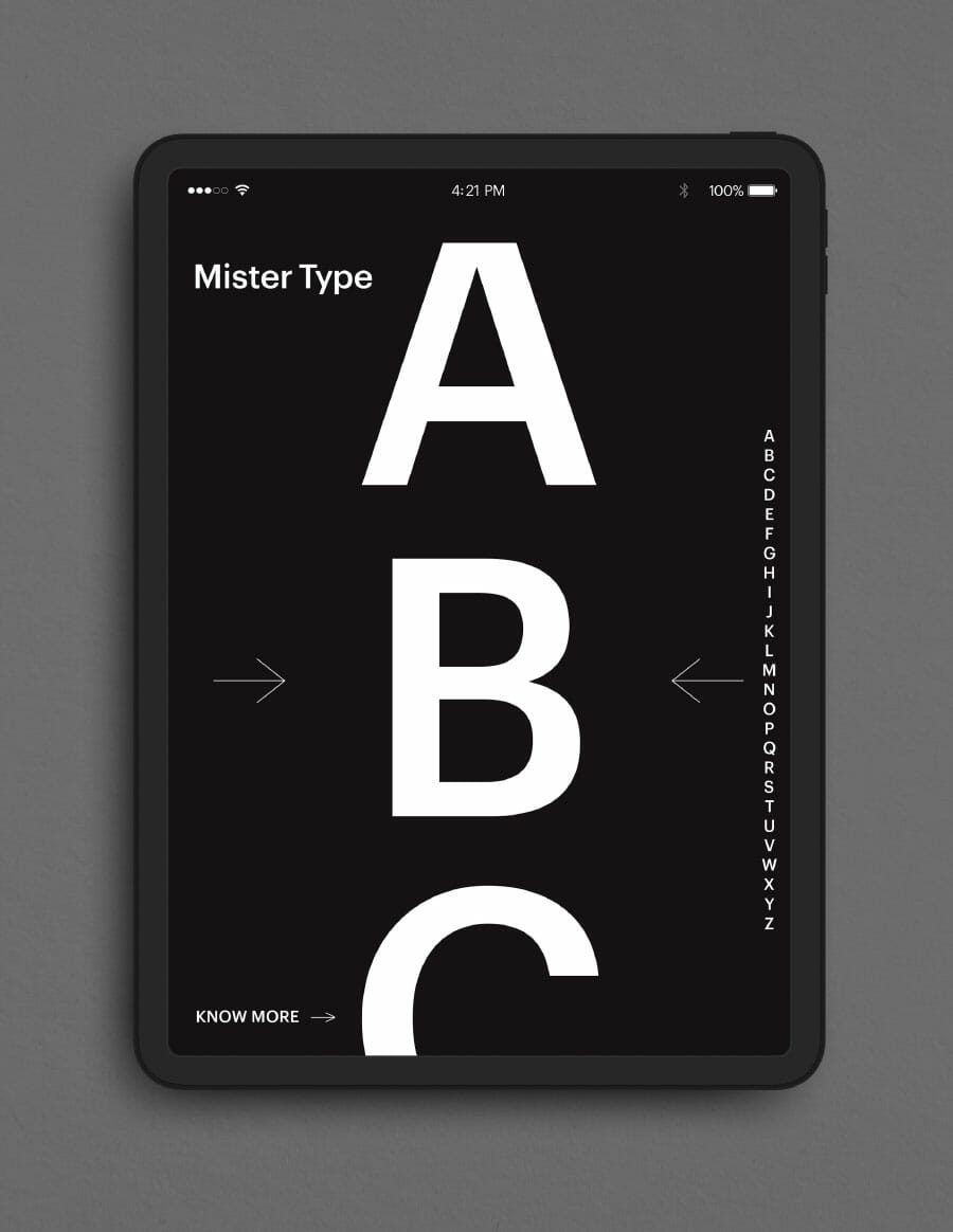 MRTYPE website ipad01