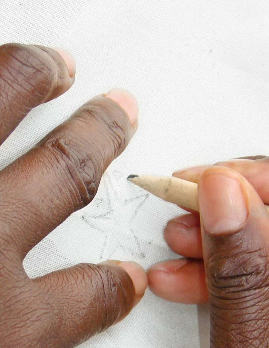 PENDUKA context embroidery preperation