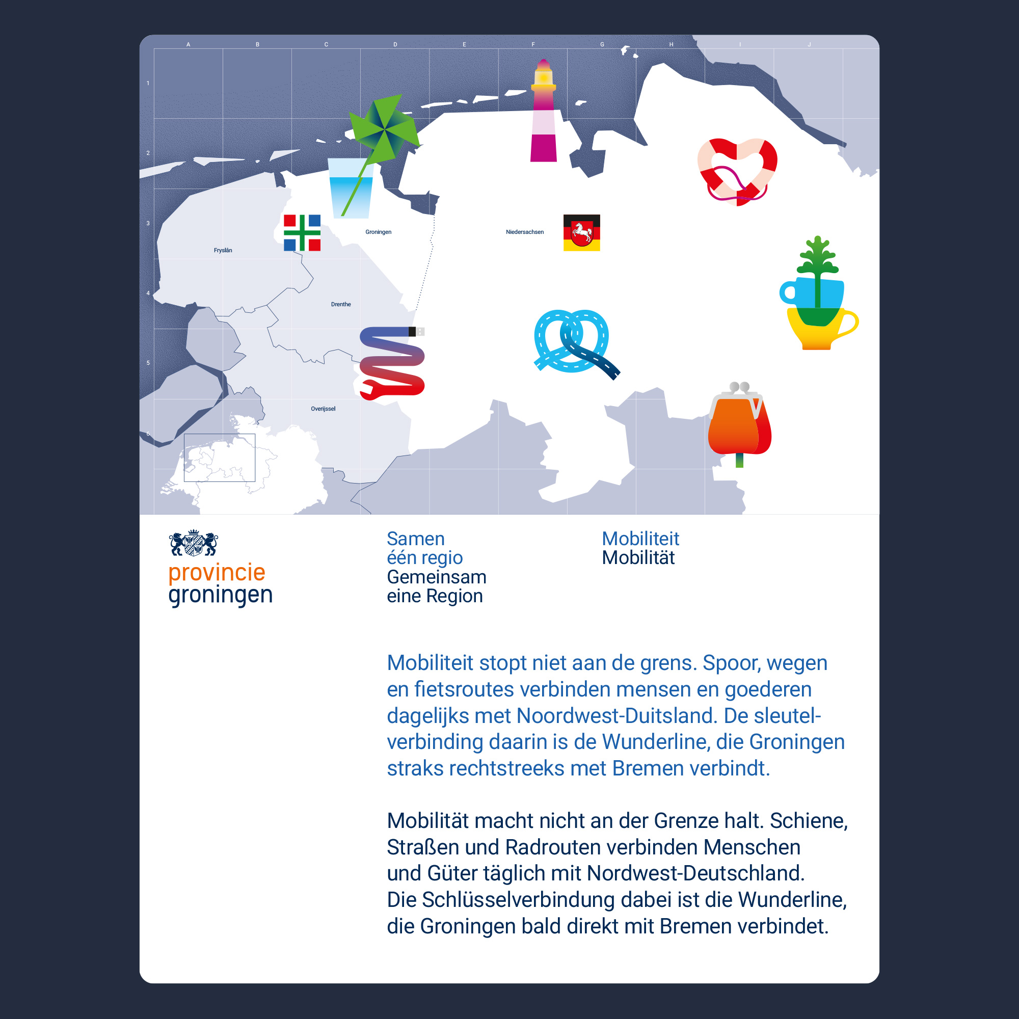 Website kaart Provincie Groningen Duitsland